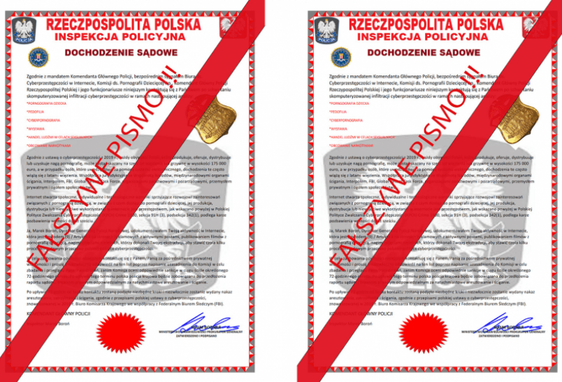 Uwaga! Fałszywe e-maile od policji