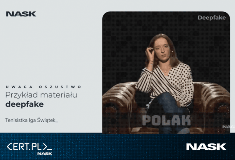 NASK ostrzega - deepfake z Igą Świątek