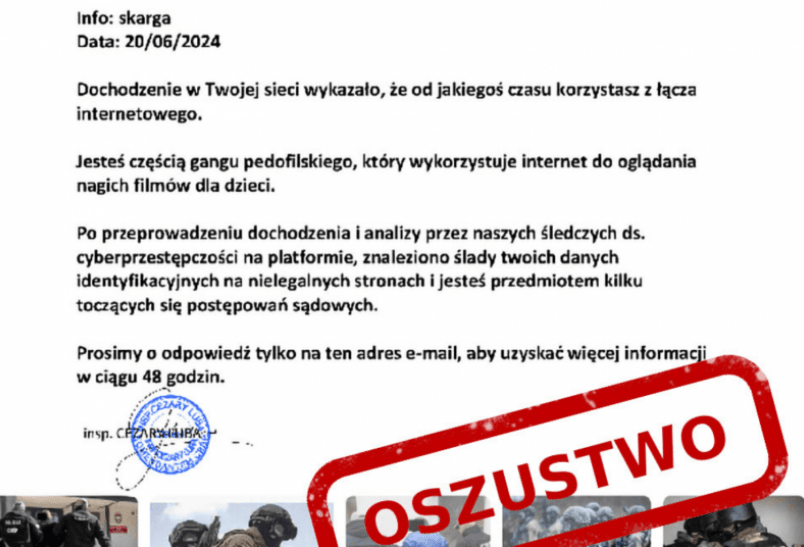Uwaga! Przestępcy podszywają się pod CBŚP!
