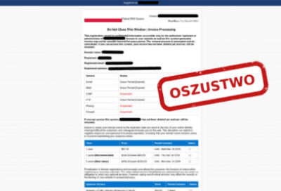Uwaga na fałszywe opłaty za domeny