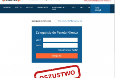 Nowa kampania phishingowa z domeną nazwa.pl